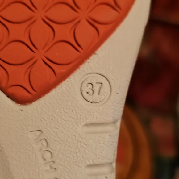 Dansko Women's Orange and White Floral Sneakers - Picture 3 of 3